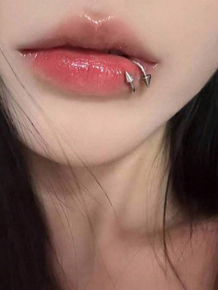 1 件装医用钢 S 螺旋耳环穿孔杠铃螺丝球耳软骨耳轮唇鼻环穿孔女士身体饰品 - 彩色 - 查看 1