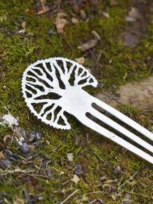 XJYHDY 1 Stück Retro Wikinger Haarspange - Lebensbaum Haarnadel - Wikinger Haarschmuck Geschenk - Silber - Übersicht 3