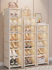 Tủ đựng giày đa năng, kệ giày nhiều ngăn cho lối vào nhà, tủ đựng đồ dùng ký túc xá, thiết kế tối giản hiện đại. - trắng - Xem 4