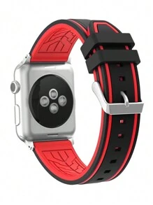 1Piece Dual Color TPU Silicone Watch Strap For Both Men And Women, Compatible With Apple Watch Band 40mm Ultra2 49mm 44mm 46mm 45mm 41mm 42mm 38mm Sports Wristband Bracelet, Compatible With Watch Series 10 9 8 SE 7 6 5 4 3 2 1 .
