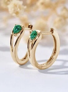 1對兒童優雅立方氧化鋯耳環，適合女孩日常裝扮或派對飾品，生日禮物 - 1# - 查看 18