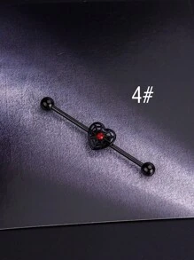 1pc Y2k Goth Skull Spider Industrial Piercing Jewelry 14G 316L Stainless Steel Chain Industrial Earrings For Women Halloween Heart Butterfly Industrial Bar Piercing Cartilage Helix Piercing Earrings Dragon Industrial Barbell Body Piercing Jewelry 38mm 1&1/2 Inch Industrial Piercing Bar For Halloween Gift Party Daily Wear Valentines