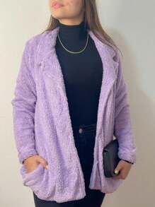 Women Coats - tử đinh hương - Xem 6