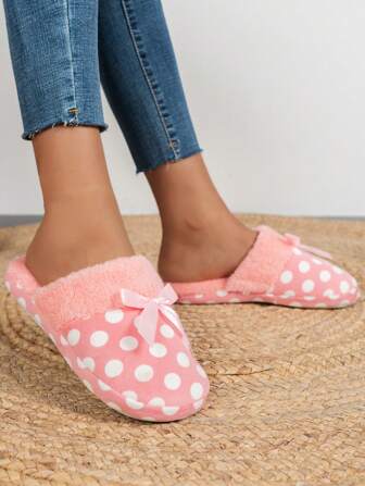 Prickiga tofflor för kvinnor med fluga, avslappnade, bekväma och lätta, nödvändiga för höst och vinter, med smutsavvisande, halkfria, svettabsorberande och luktavvisande egenskaper, lämpliga för par, skola och hem, jultofflor