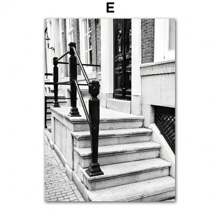 帆布画时尚现代黑白风格欧洲城市街道建筑塔楼风景性感女士图案海报家居装饰客厅卧室宿舍背景装饰墙艺术设计图片时尚礼品无框 - ML767(不含框) - 查看 17