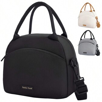 1 st isolerad lunchväska, vattentät lunchkylväska, isolerad lunchlåda, bärbar återanvändbar lunchväska, med justerbara remmar, kan användas för arbete, skola, picknick skolväska lunchväska kylbox förvaringsväska kvinnor söt lunchpack liten kvinna lunchlåda väska för kvinnor damer skolmaterial saker tillbehör väska för skolan skoltillbehör skolsaker
