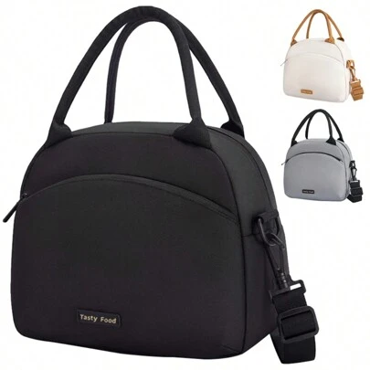 1pc Insulated Lunch Bag, Waterproof Lunch Cooler Bag, Insulated Lunch Box, Portable Reusable Lunch Bag, With Adjustable Straps, Can Be Used For Work, School, Picnic School Bag Lunch Tote Bag Cooler Box Storage Bag Women Cute Lunch Pack Tiffin Bag Small Woman Lunch Box Bag For Women Ladies School Supplies Stuff Accessories Bag For School School Accessories School Stuff