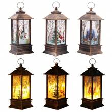 3pcs Christmas Lantern Candlestick Light Nightlight Old Man Snowman Decoration Nightlight Table Decoration Christmas Decorations, Halloween, Halloween Decoration - 3pcs - View 2