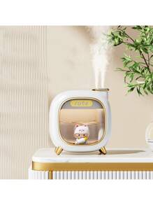 Humidificador en aerosol de gran capacidad para aromaterapia silenciosa con doble pulverización para dormitorio bonito - Blanco - Ver 5