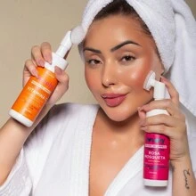 Facial Cleansing Mousse Soap Lovely Facial Foam Face Beautiful - HÔNG HỒNG - Xem 5