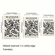 1 pièce Affiche sur canevas d'art abstrait nordique, peinture décorative minimaliste noir et blanc pour la chambre, le salon, la salle à manger, décoration murale, décoration de la maison, sans cadre