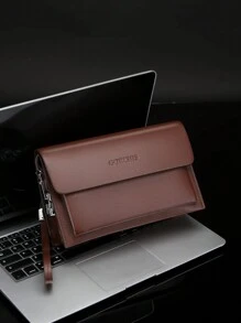 个性化新款男士米兰印花胸包/腰包，方便携带，可用作单肩手机包、休闲通勤斜挎包/腰包/旅行包，情人节礼物，情人节 - 棕色 - 查看 6