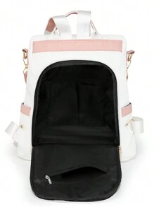 Fashionable Women's Travel Backpack With Tassel Pendant, Anti-Theft Design And Large Capacity