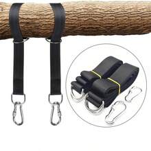 2pcs Heavy Duty Tree Swing Straps With Steel Carabiners - 2000 Lb Capacity, Easy Installation And Safer Lock Snap, Carry Pouch Included,Adult Party Games Suitable For Halloween/Christmas/Thanksgiving