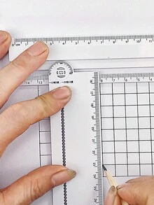 1pc Multifunctional Ruler, Replaces Ruler, Angle Measurer, Compass And Protractor, For Drawing Circles, Parallel Lines And Measuring Width And Font Size - one-size - View 1
