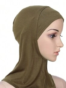 1入組女士柔軟彈性頭巾，伊斯蘭頭巾圍巾頸套頭帶發帶頭巾 - A - 查看 18