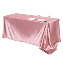 1pc Elegant White Satin Tablecloth: Perfect For Wedding Banquets, Parties And Home Decor - Rectangular, Woven, Soft And Shiny - Multicolor - View 20
