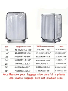 Transparent Luggage Cover, Travel Suitcase Dust Proof Cover, Travel Luggage Protector, Wheeled Suitcase Sleeve Luggage Covers Suitcase Protective Cover For Holiday For Vacation  Travel Essentials Travel Accessories Bag For School School Accessories School Stuff - Clear - View 11