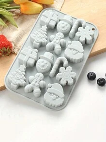 1pc, Christmas Chocolate Mold, 3D Silicone Mold, 14 Cavity Cake Mold, Pudding Mold, Baking Tools, Kitchen Gadgets, Kitchen Accessories Christmas Decor Christmas Party Favors Christmas Party Supplies Christmas Party Merry Christmas Christmas Eve Christmas Christmas Decorations Christmas Pajamas Christmas Gifts Christmas Decor