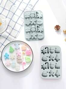 1pc, Christmas Chocolate Mold, 3D Silicone Mold, 14 Cavity Cake Mold, Pudding Mold, Baking Tools, Kitchen Gadgets, Kitchen Accessories Christmas Decor Christmas Party Favors Christmas Party Supplies Christmas Party Merry Christmas Christmas Eve Christmas Christmas Decorations Christmas Pajamas Christmas Gifts Christmas Decor