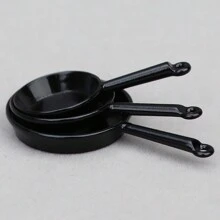 POKOJA LAND 1 Bộ 1:12 Nhà Búp Bê Mini Chảo Chiên Soong Kim Loại Nồi Trang Trí Nhà Bếp - nhiều màu - Xem 18