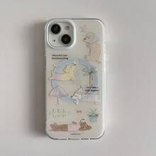 Funda de teléfono con diseño de cachorro para solearse en la playa, de doble capa y magnética resistente, compatible con Apple 15PROMAX/14PRO/13/12 - Celeste - Ver 5