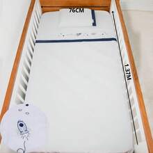 3 件套 American Crib 印花床单套件 100% 纯棉 适合男士和男孩 舒适柔软 - Foguete Bordado - 查看 3