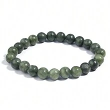 1pc Men's Beaded Bracelet 8mm Rhodonite Agate Healing Crystal Gem Bracelet Mala Yoga Meditation Jewelry Gifts For Women Men-Calm,Confidence,Protection,Success