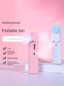 Un nouveau ventilateur portatif sans feuille à accrocher au cou, ventilateur USB rechargeable de 3e génération, paresseux, avec sortie d'air tourbillonnante et réglage à trois vitesses