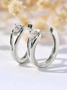 1對兒童優雅立方氧化鋯耳環，適合女孩日常裝扮或派對飾品，生日禮物 - 1# - 查看 16