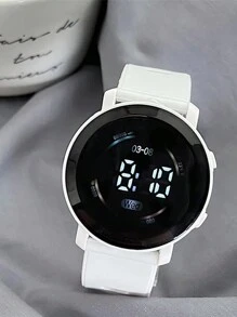 1pc Minimalist Sporty Style Unisex Electronic Watch For High School And College Students, Couples, Best Friends