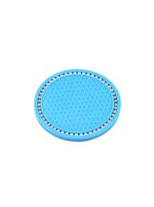 2 Peças Almofadas Antiderrapantes de Silicone para Porta-Copos de Carro, Tapete de Armazenamento para Decoração Interna de Veículo, Tapetes para Porta-Copos de Carro e Ranhuras da Porta, Almofadas Antiderrapantes para Uso Doméstico e Escritório - Multicolorido - Visão 8