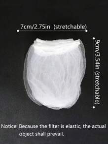 100个装厨房水槽过滤网袋，一次性水槽过滤网袋，水槽网过滤袋，一次性水槽过滤网袋，水槽垃圾网袋，带收纳盒的水槽过滤袋，厨房用涤纶水槽过滤网 - 白色 - 查看 10