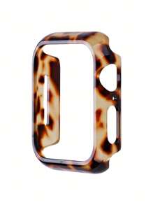 1pc Unisex Leopard Print Hollow Resin Luxury Protective Case, Compatible With Apple Watch 38/40/41/42/44/45/46mm, Compatible With Apple Watch Series SE/11/10/9/8/7/6/5/4/3/2/1, Smart Watch Protective Case Accessory - Multicolor (no Watch) - View 7