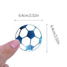 Gói 50 miếng dán thể thao bóng hỗn hợp | Miếng dán thẩm mỹ bằng nhựa vinyl cho sổ lưu niệm, nhật ký, máy tính xách tay, cản, ván trượt, bình nước, máy tính, điện thoại, phim hoạt hình, mũ bảo hiểm, miếng dán xe hơi, nhãn dán, nhãn dán thể thao, nhãn dán, nhãn dán thể thao, gói nhãn dán - Nhiều màu - Xem 2