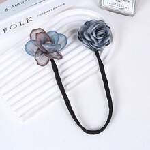 Rose Flower Hair Clip Bun Maker Set, Slouchy Style Hair Accessories Styling Tools For Buns - Pink - View 7