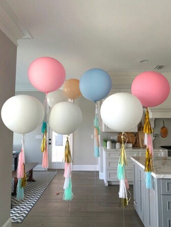 3 件/套 18 英寸马卡龙乳胶气球，巨型气球，派对装饰气球，适用于生日、订婚、婚礼、圣诞节