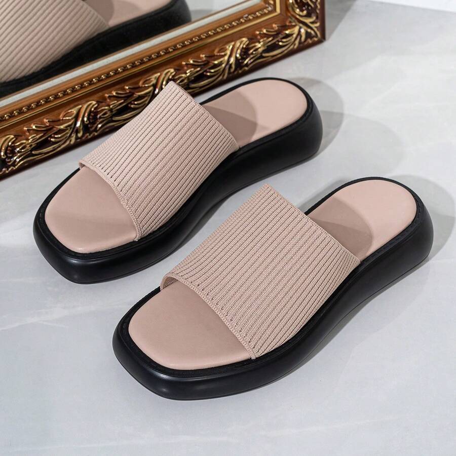 Giày sandal đế dày thời trang dành cho nữ kiểu dáng ngày lễ thông thường - Hồng - Xem 1