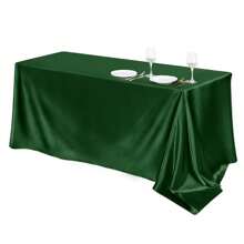Elegant White Satin Tablecloth: Perfect For Wedding Receptions, Parties And Home Decoration - Rectangular, Woven, Soft And Shiny - Multicolor - View 46