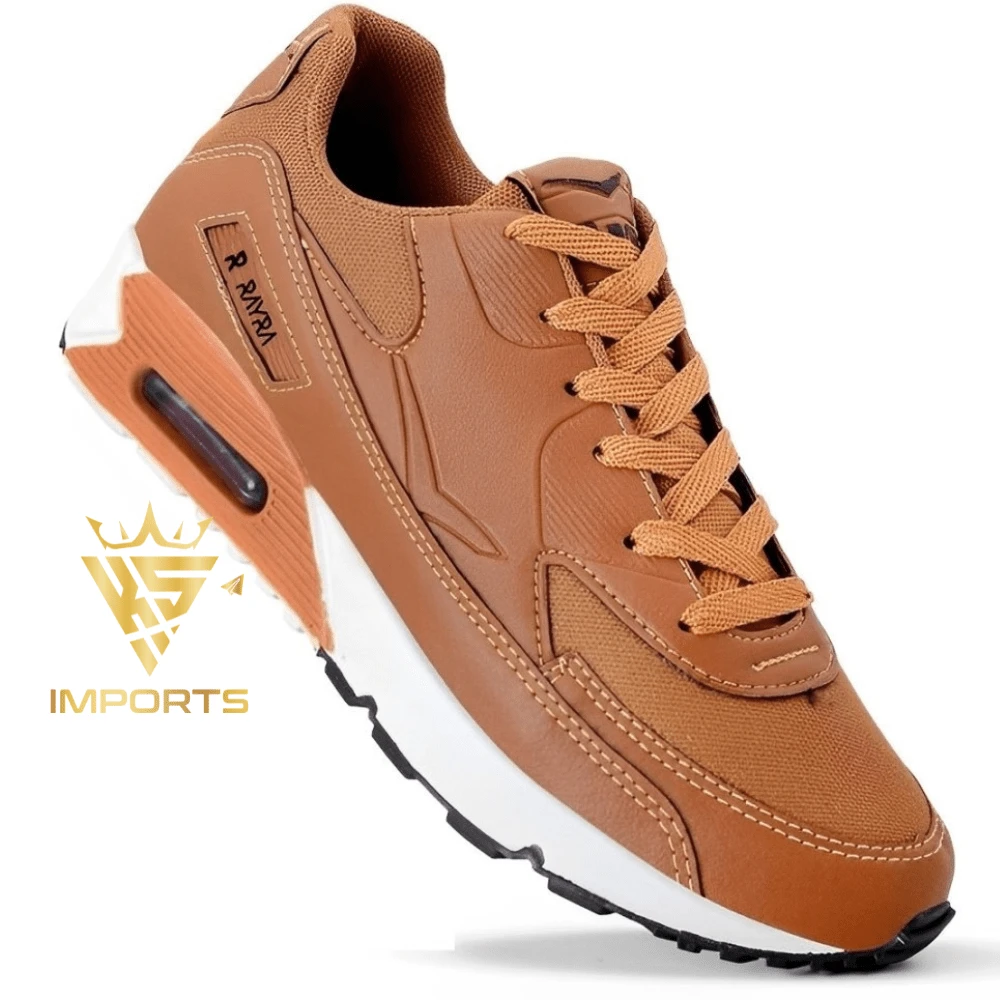 Tênis Rayra Maxi Anos 90 Adulto Masculino Grande oportunidade - Caramelo - Visão 1