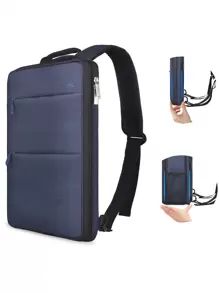 Slim & Expandable Laptop Backpack 15 15.6 16 Inch Sleeve With USB Port, Spill-Resistant Notebooks Bag Case For Most 14-16 Inch MacBooks Surface-Books Asus Computers - Grey - View 1