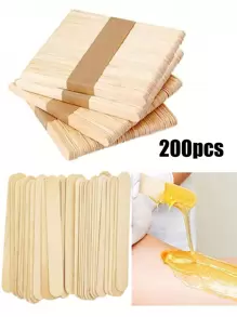 10/50/100/200pcs-114mm Waxing Wooden Stick, Wooden Wax Scraper Applicator, Body Hair Removal Waxing Craft Stick Applicator Scraper ,Hair Products And Accessories For Barber Salon Beauty Travel Essentials