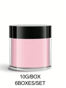 6 Colors 10g Acrylic Powder, Large Capacity Acrylic Nail Powder, Y2K Aesthetic, Polymer Material, Beginner Friendly, No UV Lamp Needed, Professional French Manicure Acrylic Carving Powder - 彩色 - 查看 5