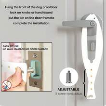 1pc Cat Door Bracket Latch Lock Alternative Installation Quick Elastic Lock Strap For Easy Pet Access Control, No Drilling Required, Anti-Dog Latch - Multicolor - View 9