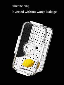 1個廚房食品儲存盒，透明水果和蔬菜保鮮盒，PET材質冰箱保鮮盒，堅果，蔬菜，肉類冷凍保鮮盒 - 深灰色 - 查看 8