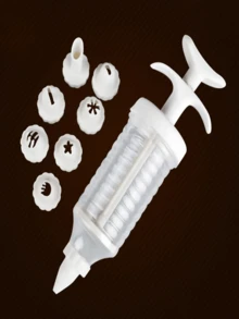 Icing Tube Set Kit For Confectionery Tubes Sweet Cake Decorator One Tube And 08 Pastry Nozzles - trắng - Xem 7