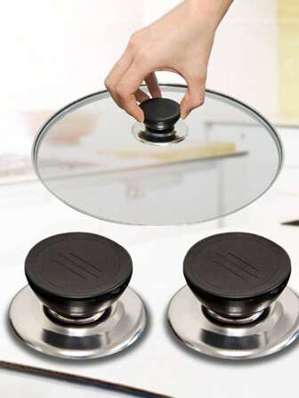 1pc Replaceable Universal Pot Lid Handle With Heat Resistant Cover Cap And Glass Lid Head, Kitchen Cookware Accessory
