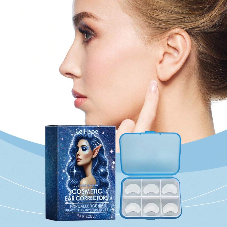 Corrector de Oreja en parche para corregir la forma de la oreja. Pequeño soporte de exhibición para orejas con forma de aleta impermeable - Azul - Ver 1