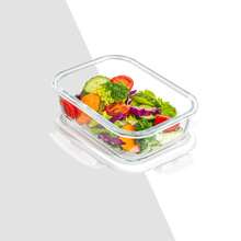 Madebyblanc 1pc Microwave Can Heat Glass Lunch Boxes For Office Workers, Lunch Boxes For Refrigerators, And Large Capacity Fresh-Keeping Bowls With Rice And Meal Boxes,Kitchen,Christmas Gift