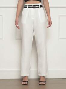 Women Pants - 白色 - 查看 3